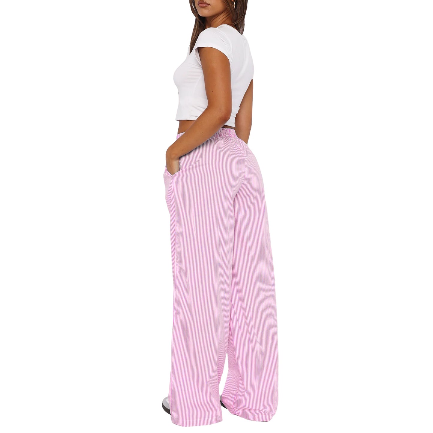 Striped Trousers Summer Wide Leg Pant