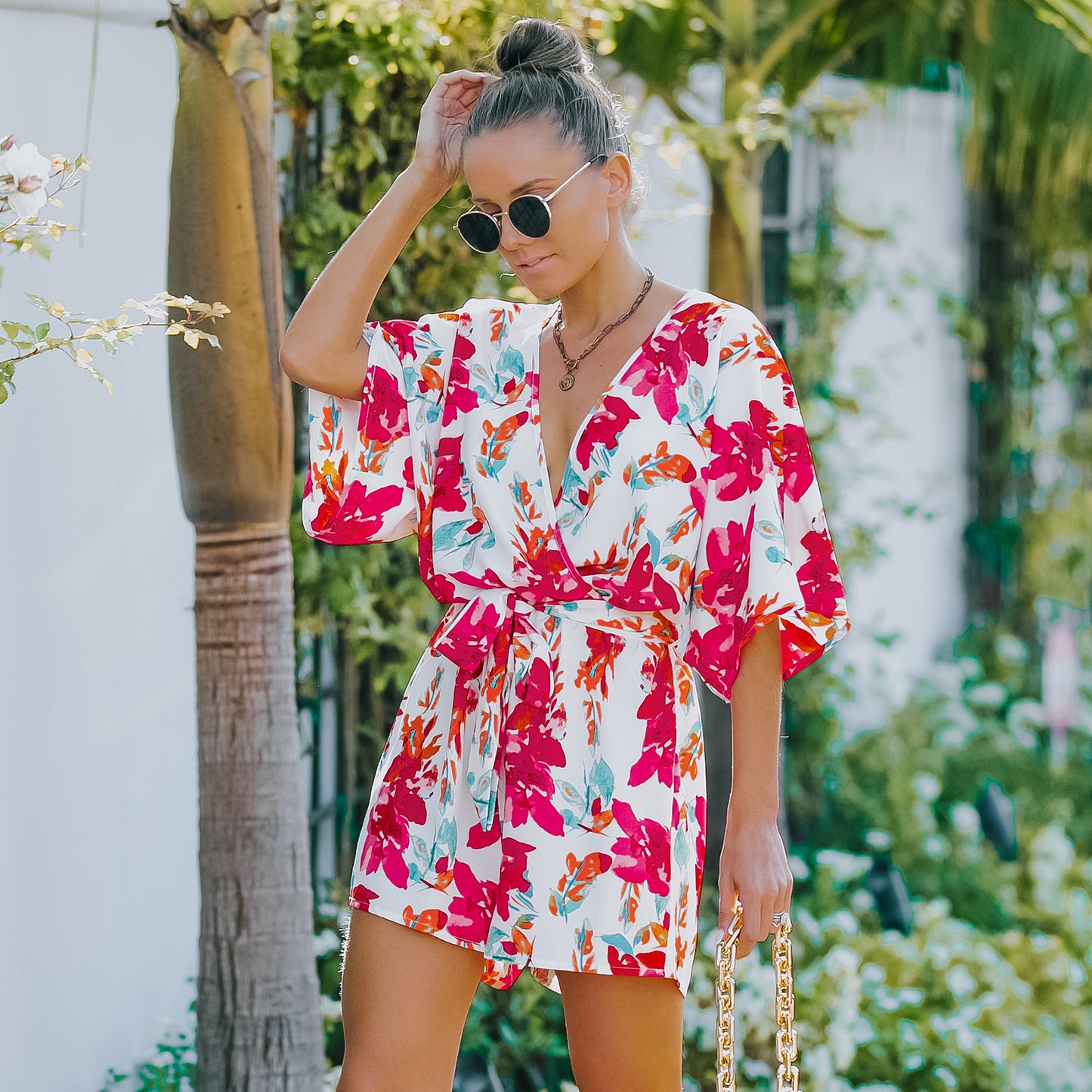women Summer European And American Floral Jumpsuit