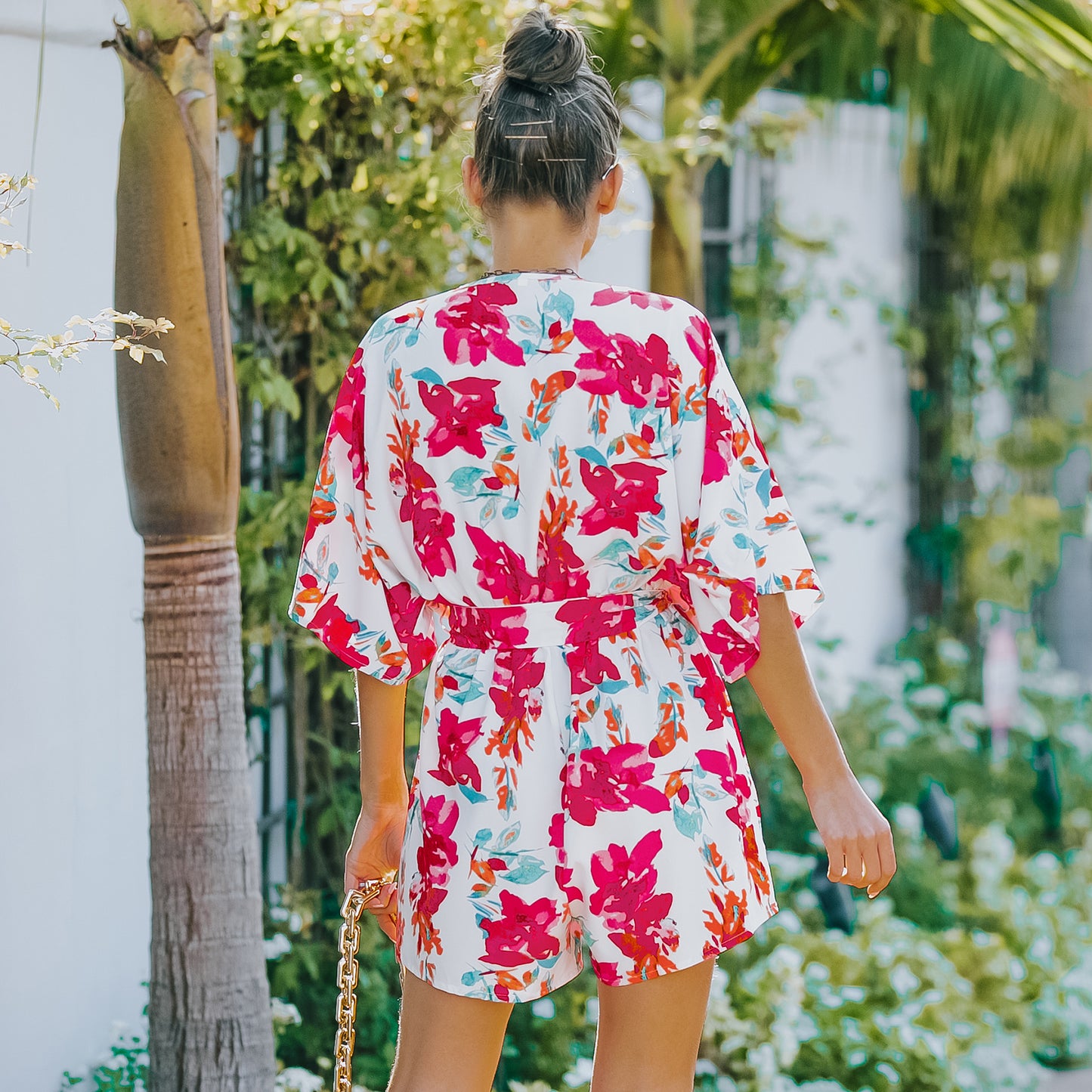 women Summer European And American Floral Jumpsuit